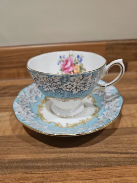 Royal Albert “Enchantment” 2 Pcs Set - Floral Bone China Teacup & Saucer *VGC*