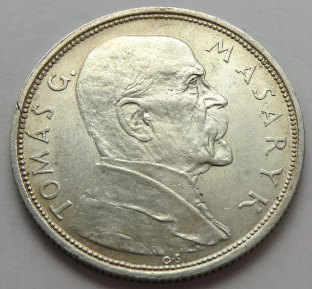 10 KORUN 1928 CZECHOSLOVAKIA , SILVER .700 , 30 mm , 10.10 g