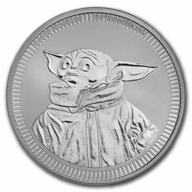 2023 Niue 1 oz Silver $2 Star Wars: Grogu "Baby Yoda" BU Coin - SKU#279549
