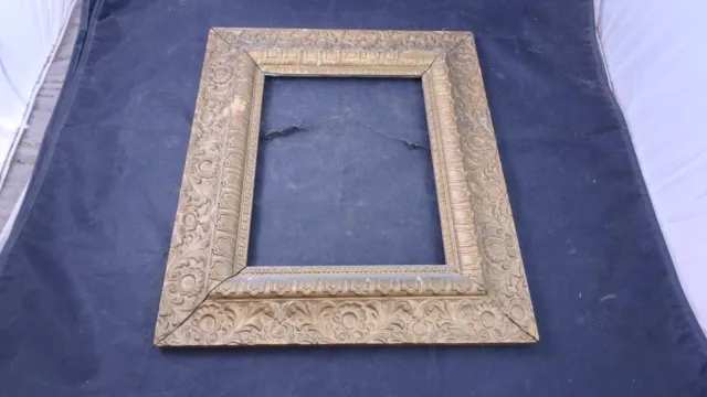 Unique Distressed Antique Gold Color Wood Picture Frame Decorative Collectibles