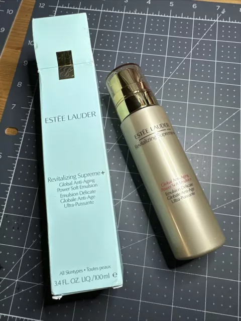 Emulsión suave Estee Lauder revitalizante Supreme + potencia antienvejecimiento global 3,4 oz