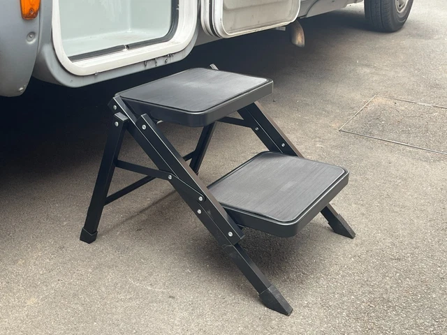 Stable Step Platform FOLDING DOUBLE STEP - Super Stable Large Platform Motorhome Caravan £44 ...