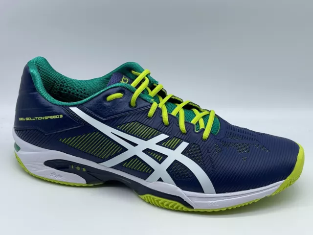 Asics Gel-Solution Speed 3 Clay Mens Tennis Trainers Navy (FC37) E601N-5001 UK7