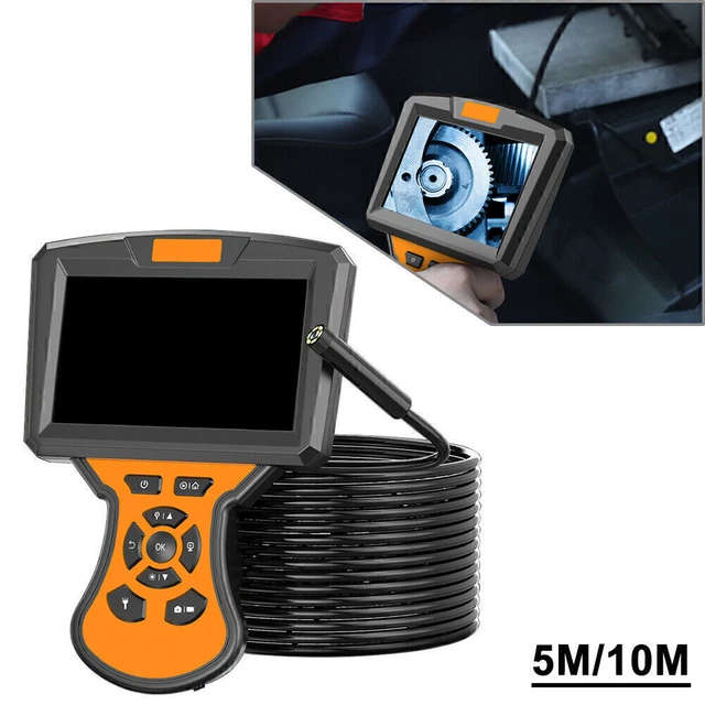 Endoscopio schermo LCD 5" telecamera di ispezione HD1080P luci LED doppio obiettivo