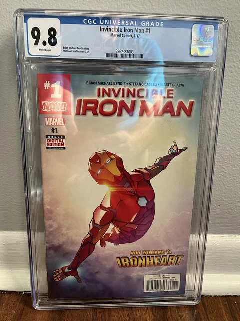 INVINCIBLE IRON MAN #1 (2017) CGC 9.8 NM/MT 1st print Riri Williams Ironheart WP