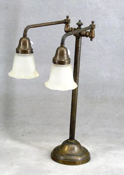 9168014-d Lamp Desk for Gas Operation To 1900 Art Nouveau