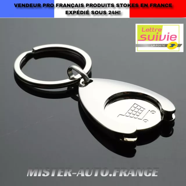 Porte-Clés Jeton Caddie Chariot Supermarché✅Bmw Audi Mercedes Peugeot Citroen VW