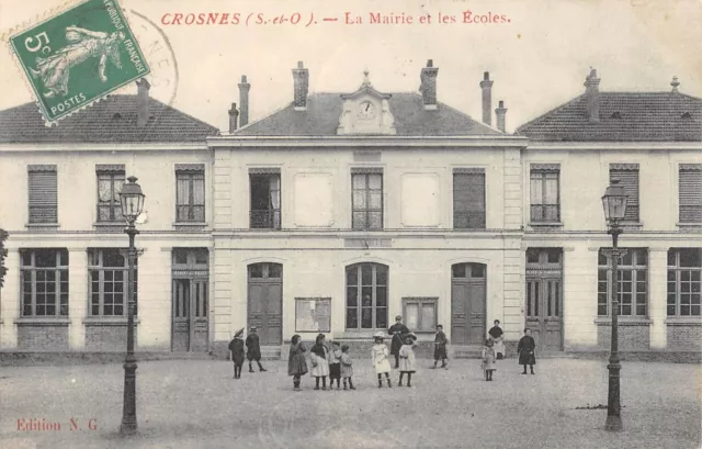 Cpa 91 Crosnes / Mairie / Ecoles