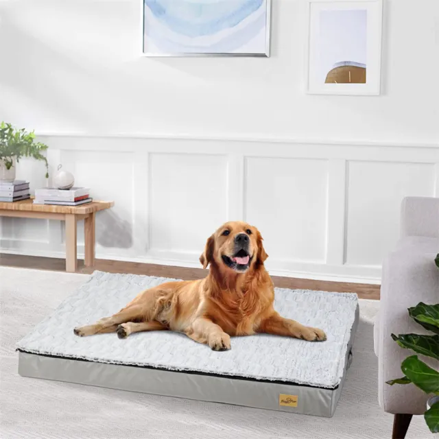 Orthopedic Dog Bed Waterproof with Washable Cover Large Pet Bed Mat Up to 130lbs