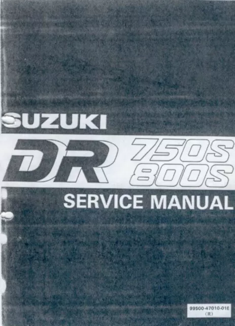 Manuale Officina service Manuali Suzuki Dr Big 750 / Dr 800 S