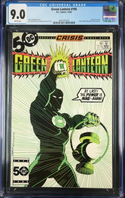 Green Lantern 195 (1985 DC) CGC 9.0 Guy Gardner becomes Green Lantern