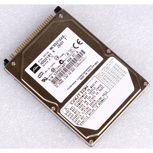 Disque Dur Toshiba MK6025GAS 40 Go - IDE 2.5" - 4200 Tr/min - 8 Mo Cache - Neuf