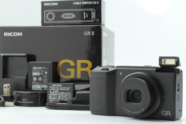 Shot Count 002 [Top MINT in Box] Ricoh GR II 16.2 MP Digital Camera From JAPAN