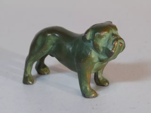 Vintage Cast Bronze English Bull Dog Approximately 2.75" Long, 1.75" High