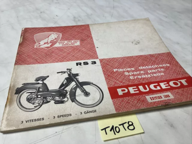 Peugeot cyclomoteur RS3 3 vitesses catalogue pièces détachées 1966 parts list