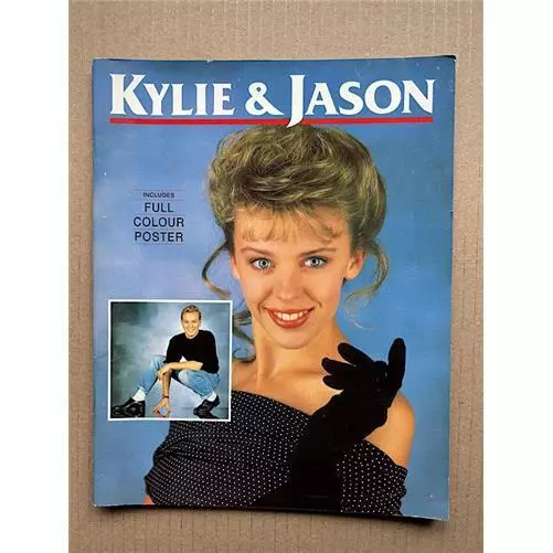 KYLIE MINOGUE KYLIE AND JASON BOOK rare 1989 SOFTBACK book with loads of photos