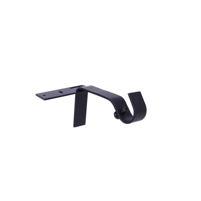 Kenney KN76008 Metal Matte Black Fast Fit Curtain Rod Bracket 5/8 L in.