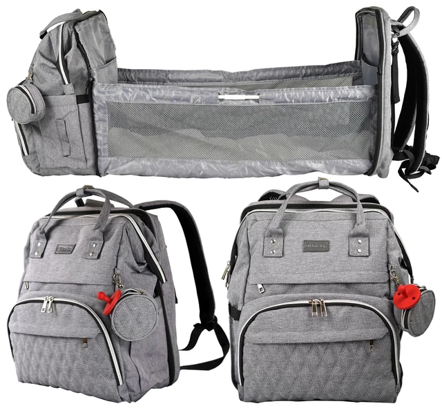 Maternity Travel Diaper Backpack, Foldable Baby Crib Thicker Premium Pad 8