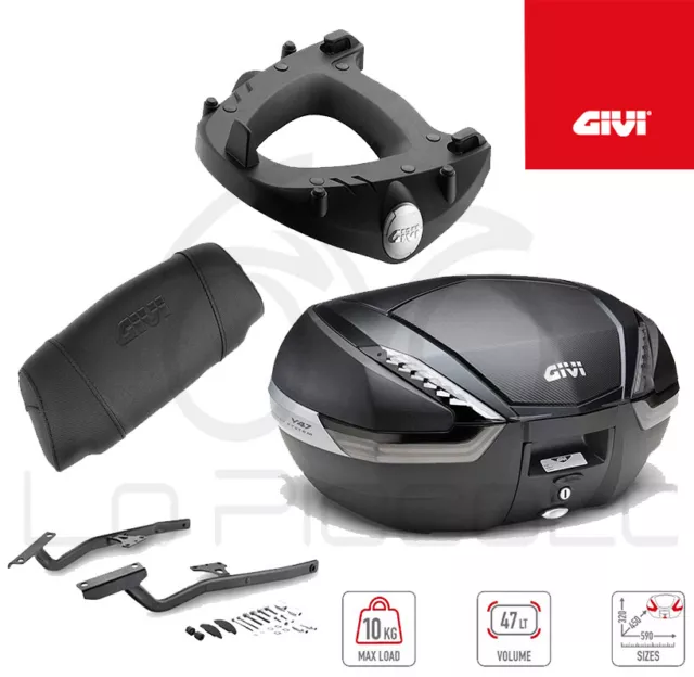 GIVI Valise V47 V47NNT+Plaque+Supports Kawasaki ZZR 600 2001