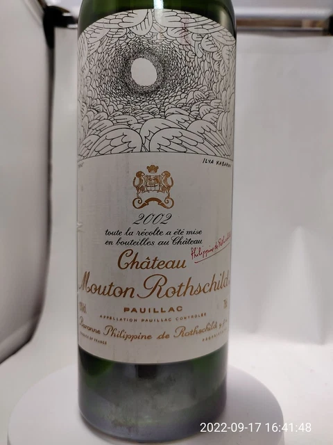 (empty)2002 Chateau Mouton Rothschild No cork Pauillac JP
