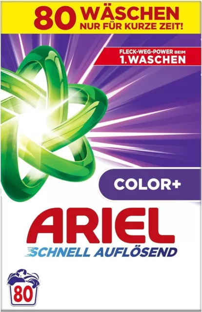 Ariel Schnell Auflösendes Pulverwaschmittel Color+ , 80 Waschladungen,OvP Neu