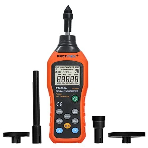 PT6208A Digital Contact Tachometer, Contact Measurement Speed Tach Me...