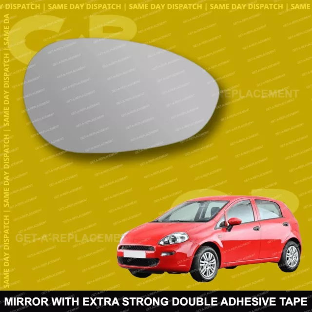 For Fiat Grande Punto, Punto, Evo wing mirror glass 05-18 Right side Spherical