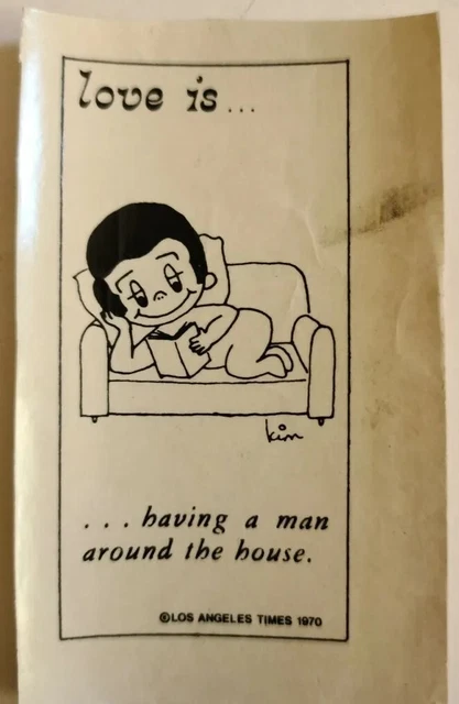 "Calcomanía Love is Kim Casali transferencia hombre alrededor de la casa de colección 1,75""x3,5"
