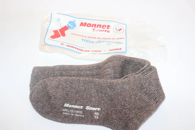 Ancienne Paire de chaussette de ski MONNET SPORTS T 45  Montagnard France