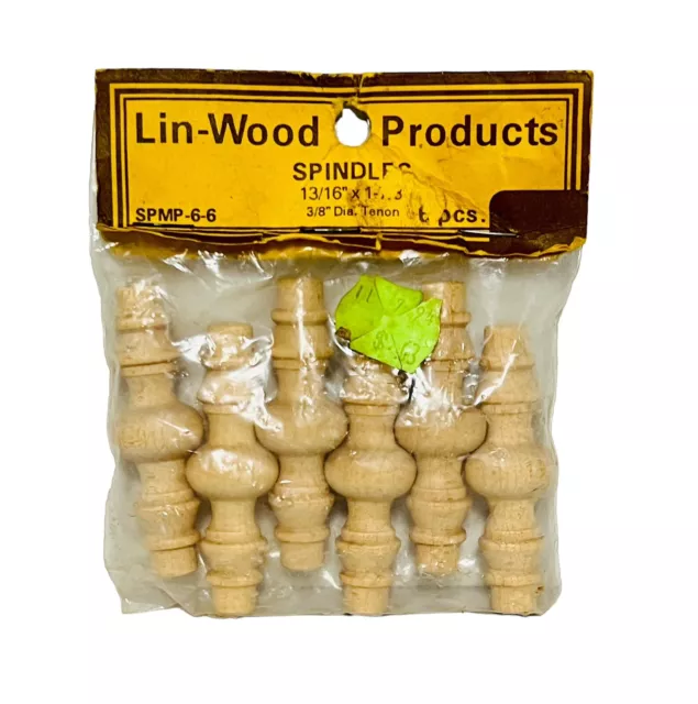 Lin-Wood Products Oak Spindles 13/16” x 1-7/8” SPMP-6-6 - Unopened package 6Pcs