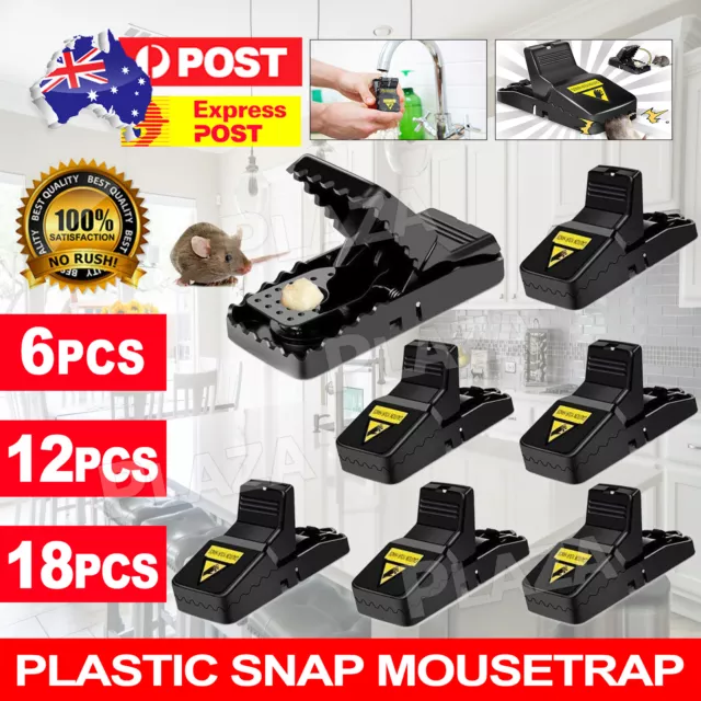 6-18x Plastic Mouse Traps Reusable Mice Rat Snare Catcher Rodent Indoor Catch