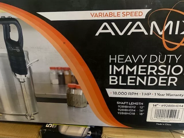 AvaMix IBHD14 14" Heavy-Duty Variable Speed Immersion Blender - 1 1/4 hp (NEW)