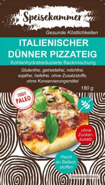 2 x Pizzateig Backmischung glutenfrei Paleo Sojafrei Maisfrei Vegan Hefefrei