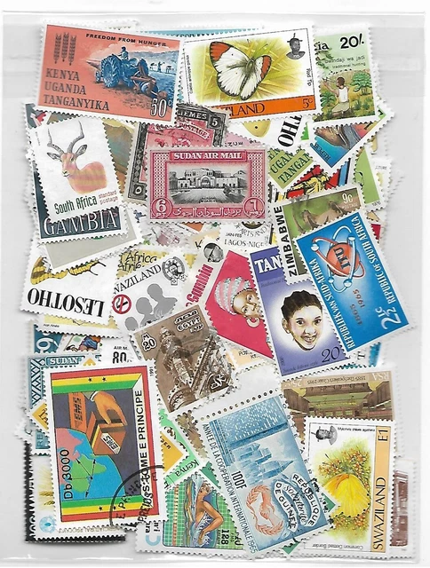 150  Africa Africawide Postage Stamps Mint And Used. Kiloware