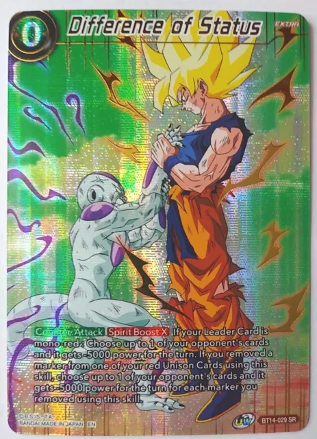 Dragon Ball Super Difference of Status BT14-029 SR NM US Seller