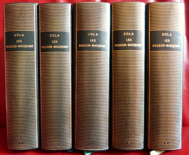 Emile Zola - Les Rougon-Macquart (5 vol.-  Bibliothèque de la Pléiade 1966/67)