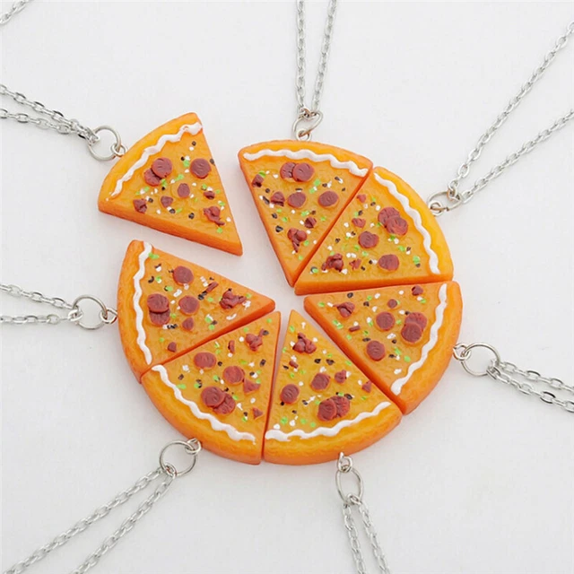 1pcs Pizza Pendant Necklaces for Men Women Family Friendship Jewelry Gi*dmJ`xi