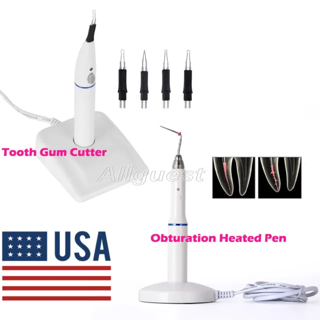 Dental Endo Cordless Gutta Percha Tooth Gum Cutter Tips/Obturation Heated Pen US