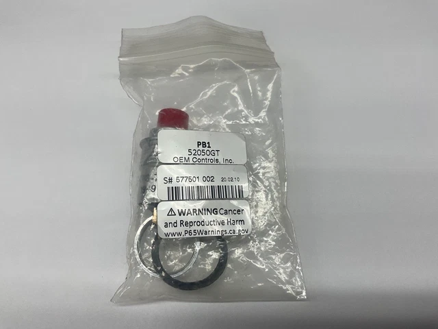 Genie 52050GT, PUSH BUTTON ENABLE SWITCH (Drive/Steer)(w/O-Ring) GS2646,GS3268RT