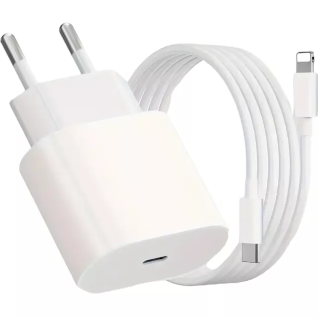 Chargeur Prise Secteur USB C 20W Rapide+Câble Pour iPhone 14 13 12 11 XR X XS