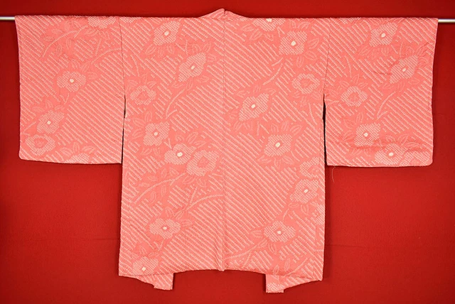 Vintage Japanese Kimono Silk Antique BORO HAORI Kusakizome SHIBORI/A965/625
