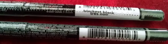 Avon True Color Glimmersticks Eye Liner Blackest Black (Lot Of 2) Sealed