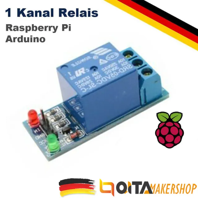 1 Kanal Relais 5V/230V Raspberry Pi Optokoppler Modul Channel Relay Arduino QITA