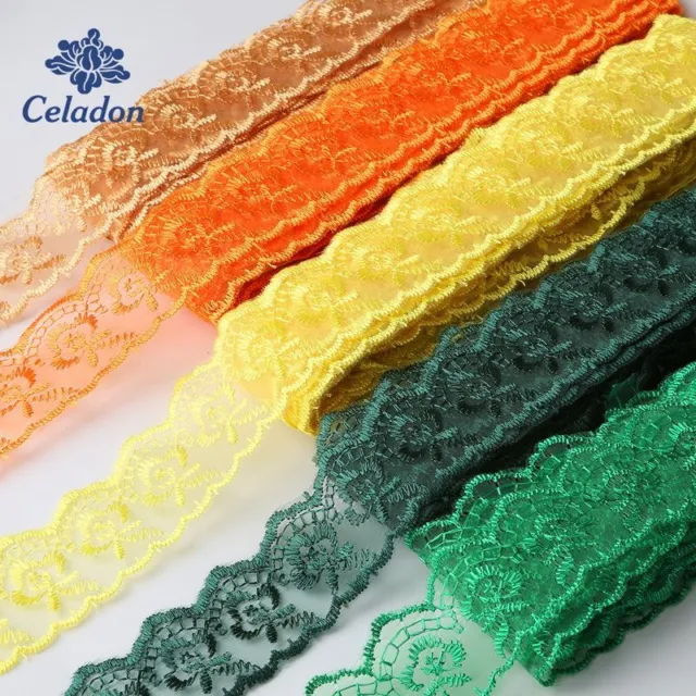 Embroidered Fabric Trim Mesh Laces Sewing Wedding Garments Cratfs Lace 10 Yards