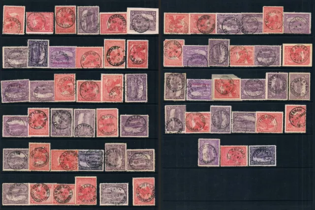 TASMANIA • Selection of 60+ cds Postmarks on Pictorials