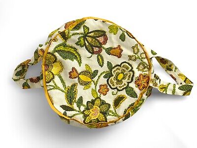 Cubierta de cacerola floral vintage hecha a mano