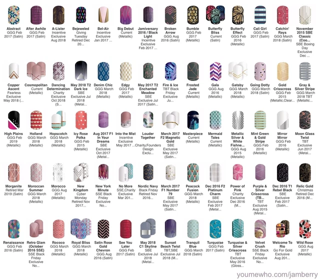 Jamberry Metallic Nail Wrap Half Sheets ~ retired exclusives ~ free shipping!