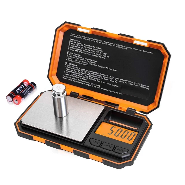 Fuzion Digital Pocket Scale 200g x 0.01g Jewelry Gram 6 Units Orange