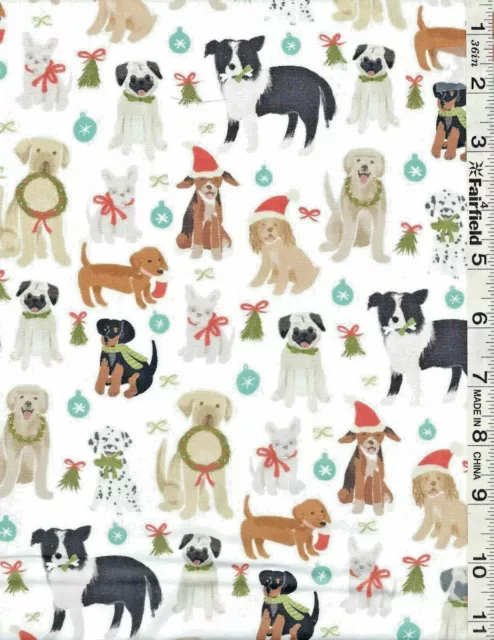 Christmas Happy Howlidays Dog Multi by Paintbrush Studio bty