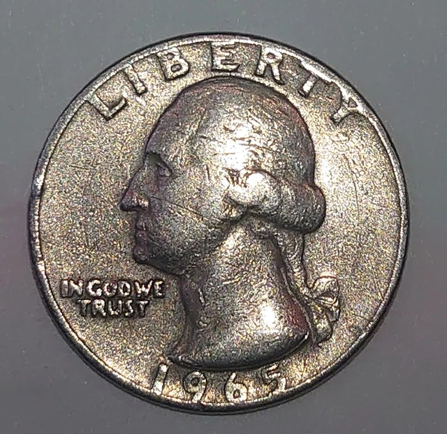 1965 Error US Coin No Mint Mark Cuds DD On "In God We Trust"